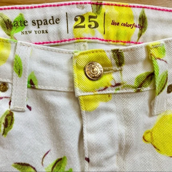 Kate Spade Brooke Street Capri Lemon Pants EUC - Picture 9 of 16